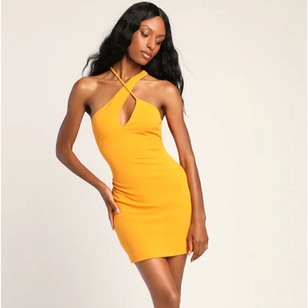 Lulu’s Orange Mini Dress Size Xs Nwt